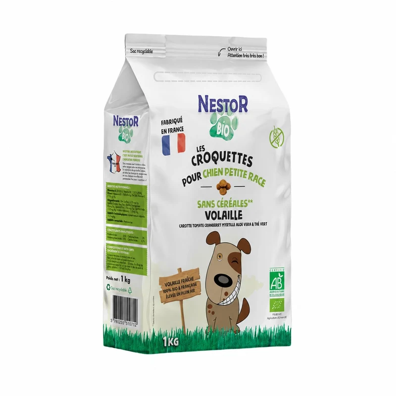 Croquettes Bio à la Volaille Chien Petite Race