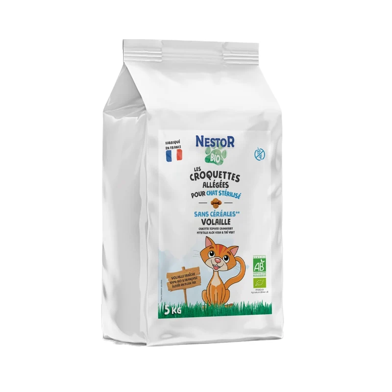 Croquettes Bio à la Volaille Chat Stérilisé
