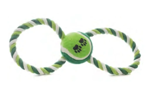 Zamibo Corde Forme 8 + Balle Vert 25x8cm