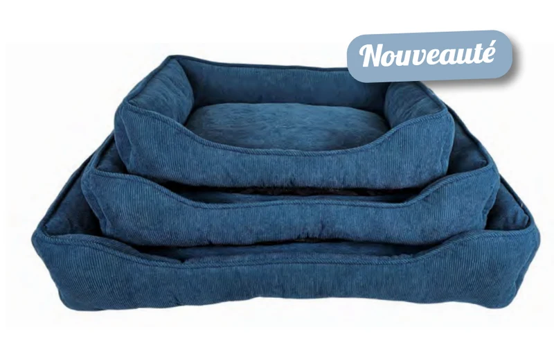 Zamibo Panier Velours Côtelé Bleu