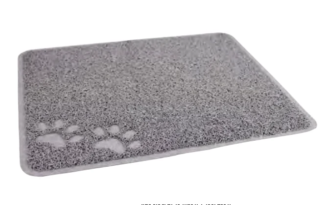 Zamibo Tapis Structuré PVC Motif Pattes Gris 45x37cm