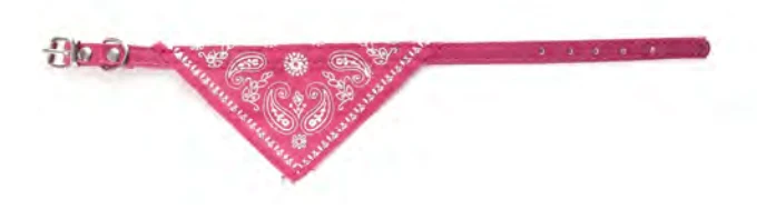 Zamibo Collier Bandana Cuir Synthétique Rose