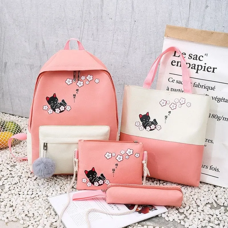 Sac à dos chaton noir et son ensemble BLACKYTKAT™