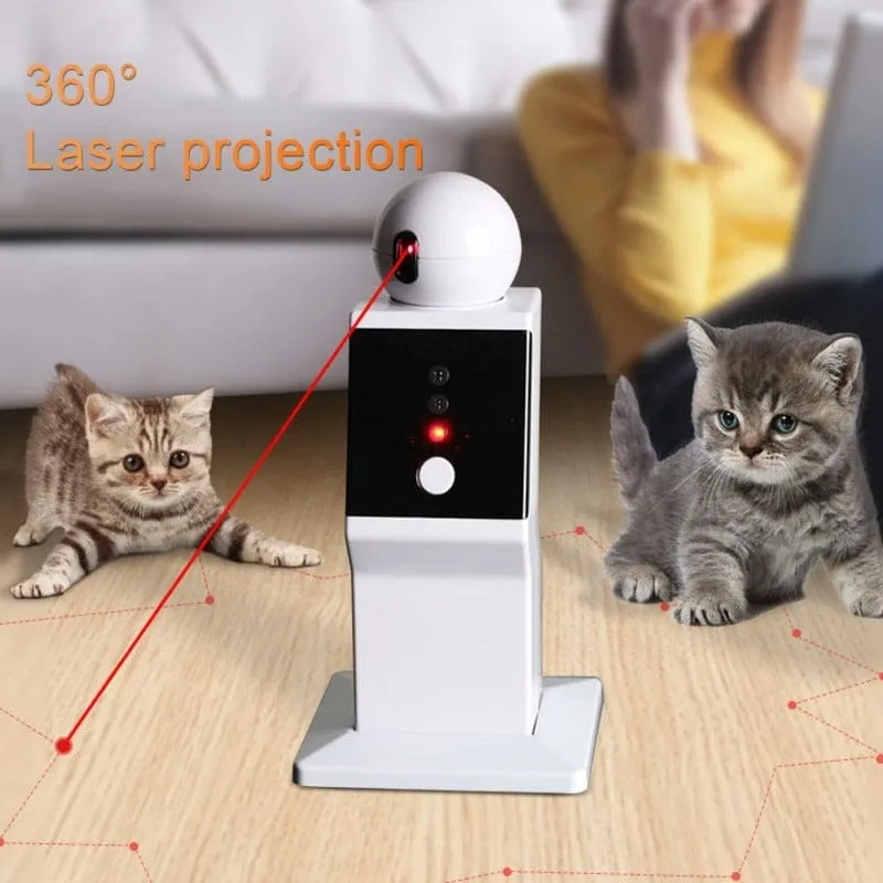 Robot pointeur laser 360° programmable USB pour chat SNIKYKAT™