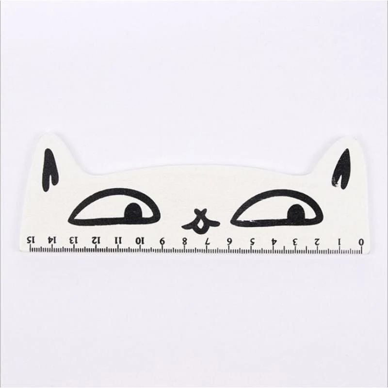 Règle en bois tête de chat de 15 cm BROOKAT™