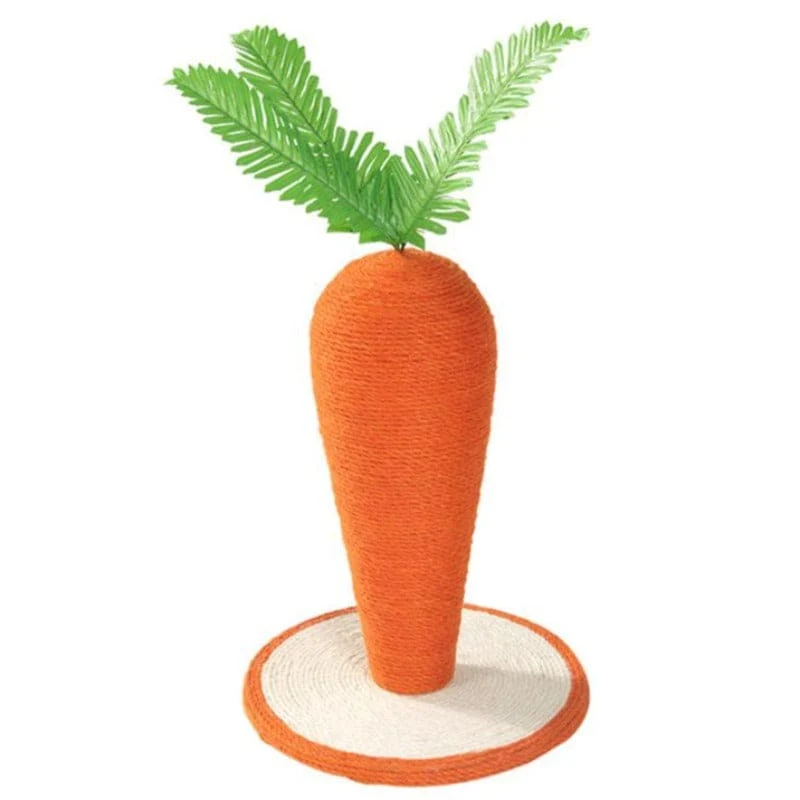 Poteau griffoir en sisal pour chat forme de carotte KAROTKAT™