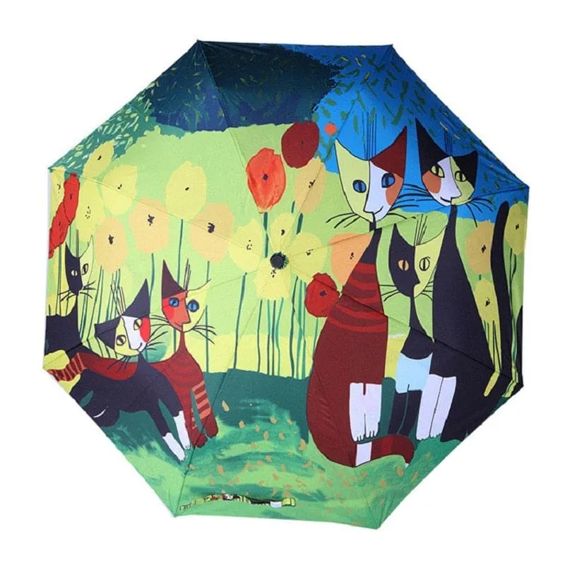 Parapluie motifs de chats amoureux anti-uv TANUKAT™