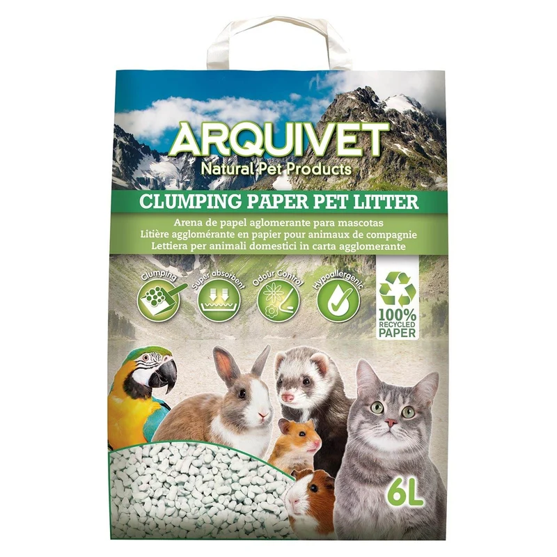 Clumping Paper Pet Litter - Arena aglomerante de papel