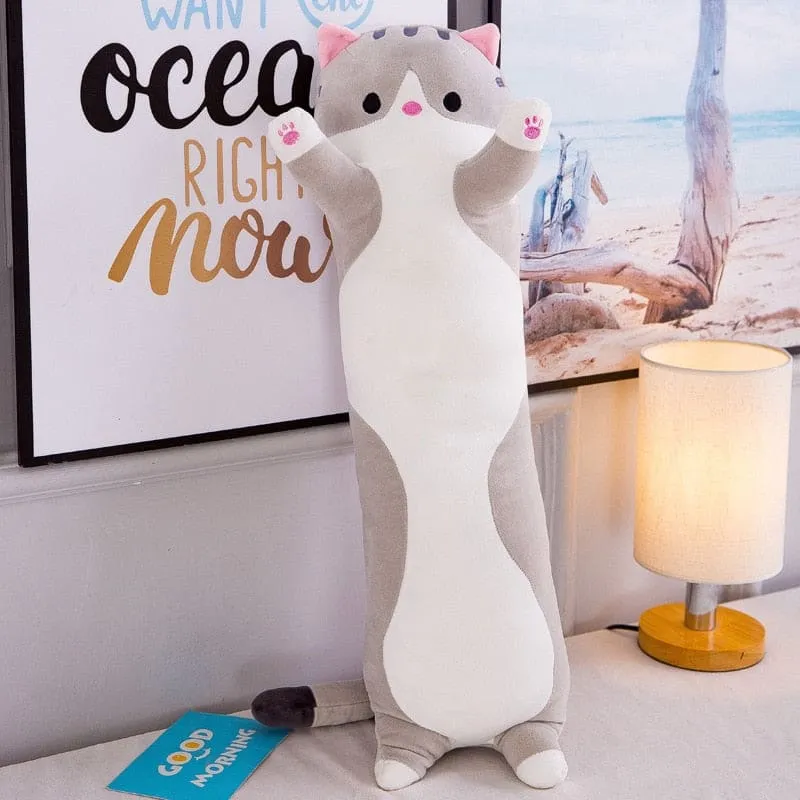 Coussin peluche traversin Chat KIMIKAT™