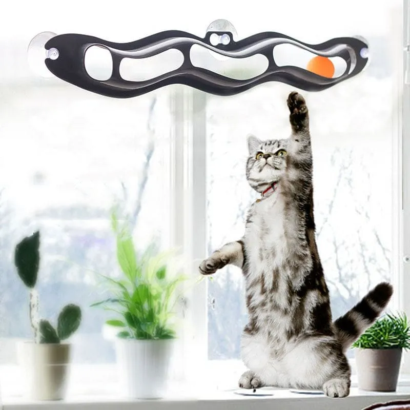 Jouet interactif ventouses rail avec balles pour chat RAILKAT™