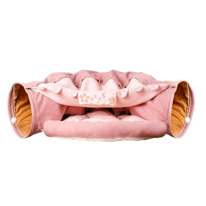 Tunnel aire de jeu peluche pour chat SPARKYKAT™