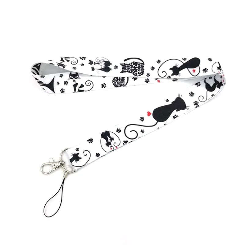 Tour de cou porte smartphone ou clés motifs chat STRAPKAT™