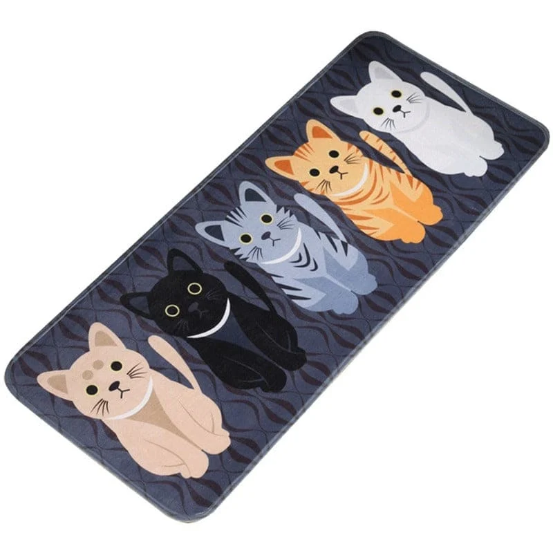 Tapis de cuisine antidérapant chatons mignons KARPETKAT™