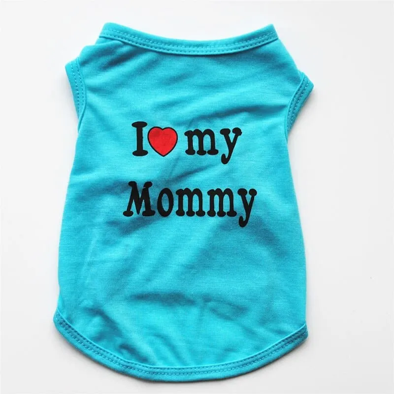 T-shirt pour chat d'Amour 100% coton MOMDADKAT™