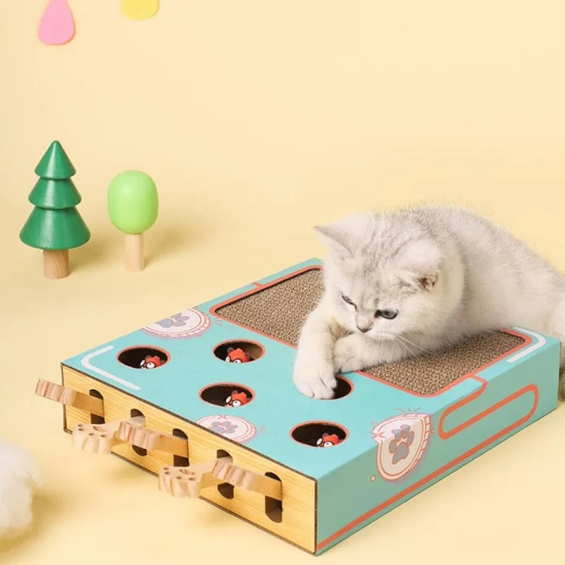 Station de jeu 2 en 1 avec griffoir intégré pour chat STATIONKAT™