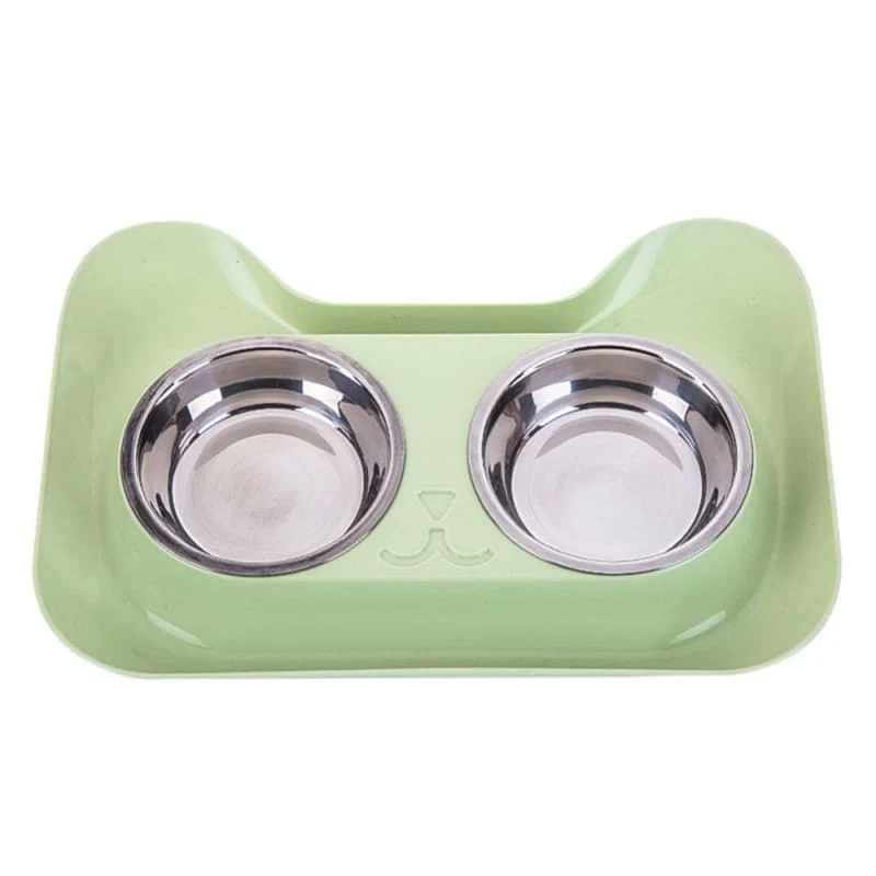 Set double gamelles récupérateur de croquettes chat MIAAKAT™