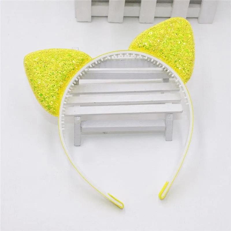 Serre-tête oreilles de chat brillantes strass SKENKAT™