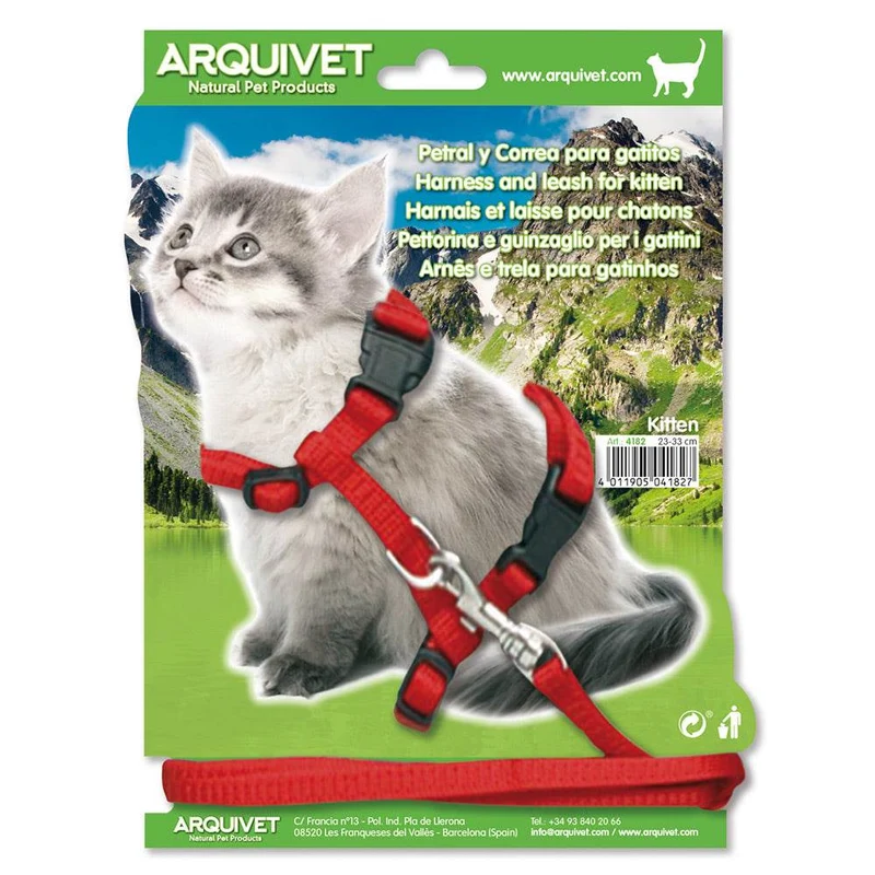 Petral + Tirador para gatitos - 23-32 cm