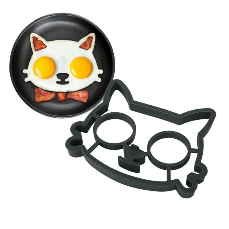 Moule à œuf au plat en forme de tête de chat EGGYKAT™