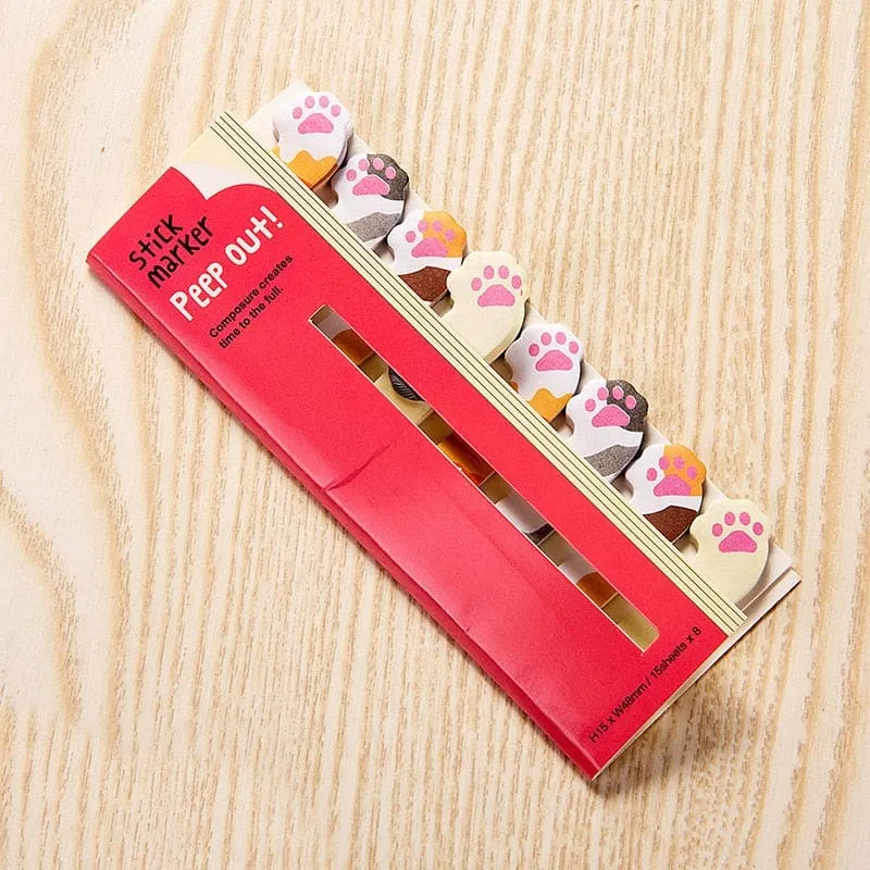 Marque page sticker patte de chat kawaii KAWKAT™