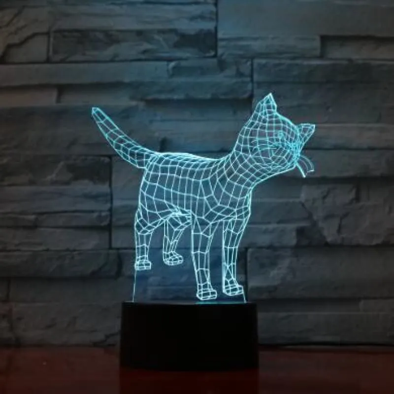 Lampe ambiance design de chat 3D LED MOODYKAT™