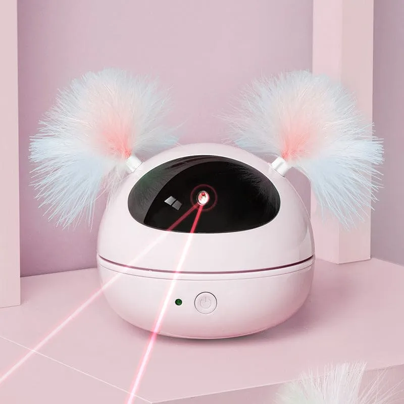 Jouet pointeur laser intelligent à plumes pour chat SMILYKAT™