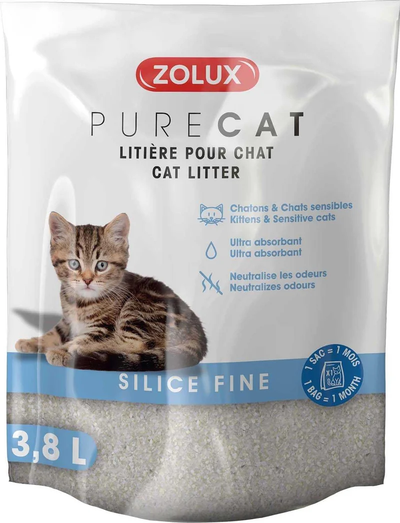 ZOLUX Litière PureCat Silice Fine 3,8L