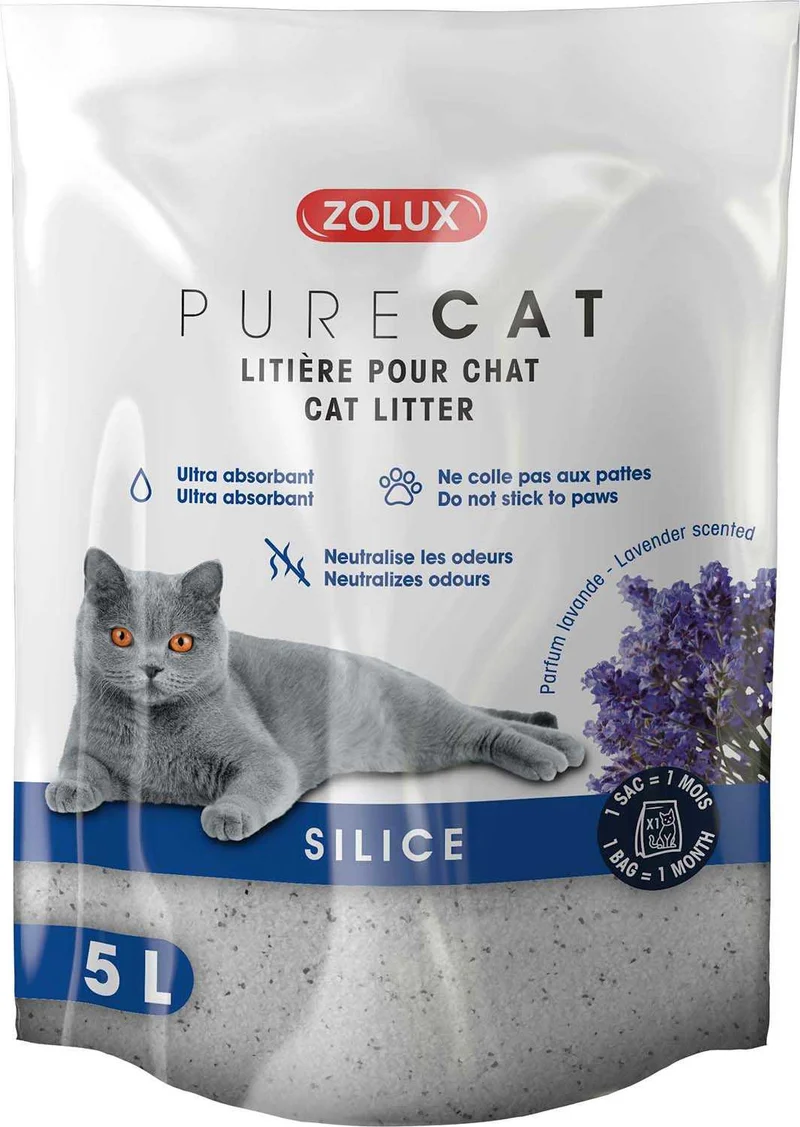 ZOLUX Litière PureCat Silice Parfumée 5L