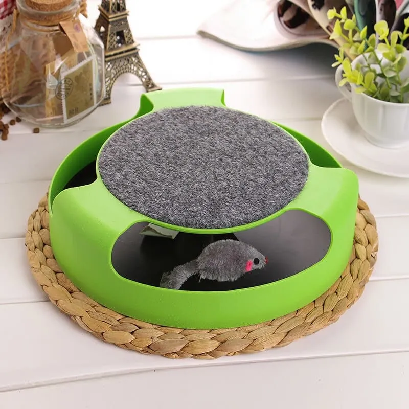 Jouet interactif attrape-souris et griffoir 2 en 1 pour chat MOUSYKAT™