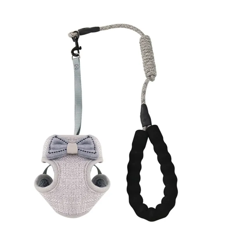 Harnais nœud papillon chat avec laisse BOWKAT™