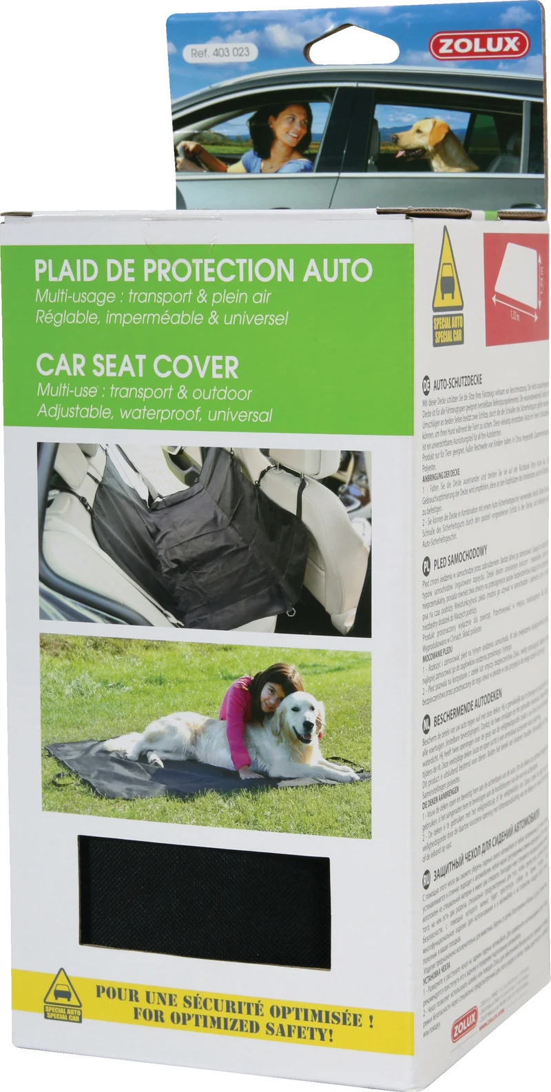 ZOLUX Plaid de Protection Auto Réglable