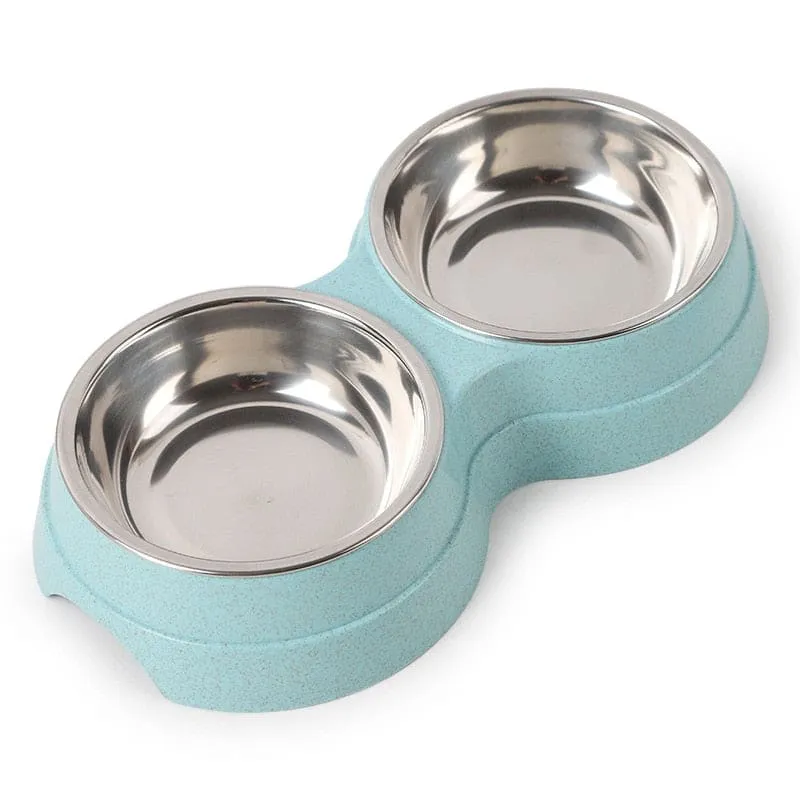 Double gamelle inox tendance pour chat STORKAT™