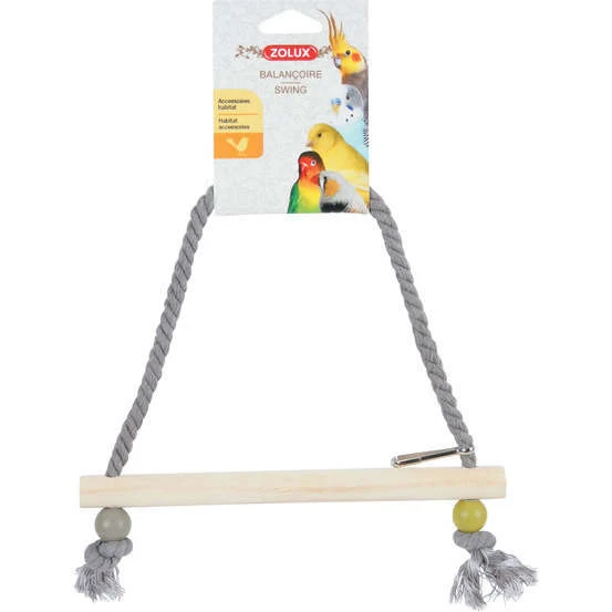 ZOLUX Balançoire Corde Perchoir Bois
