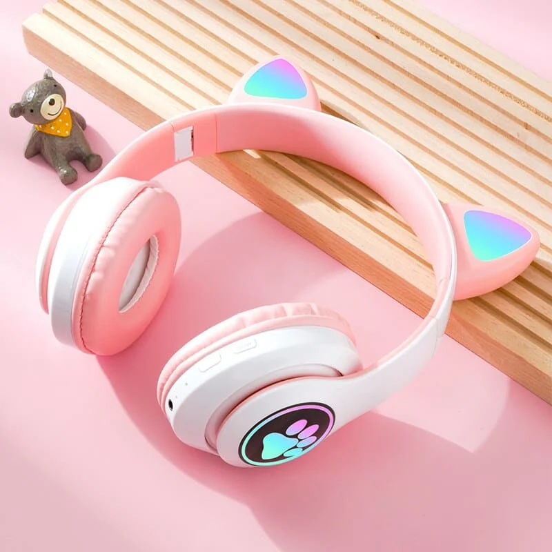 Casque Bluetooth oreilles de chat lumineuses LIGHTYKAT™
