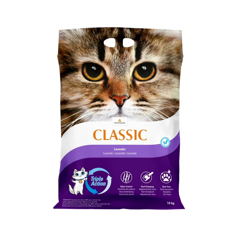 Intersand Classic - Parfum de Lavande - Litière Agglomérante pour Chats