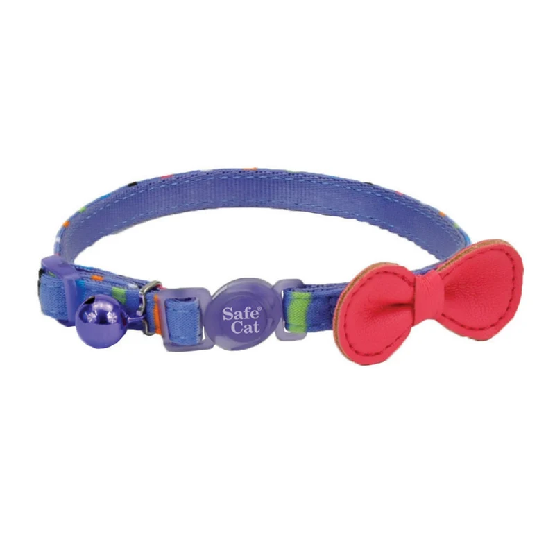 *SAFE CAT Chat Collier Nylon Boucle Clochette 3/8x8-12" DMB