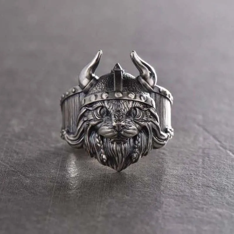 Bague chat guerrier Viking VIKAT™