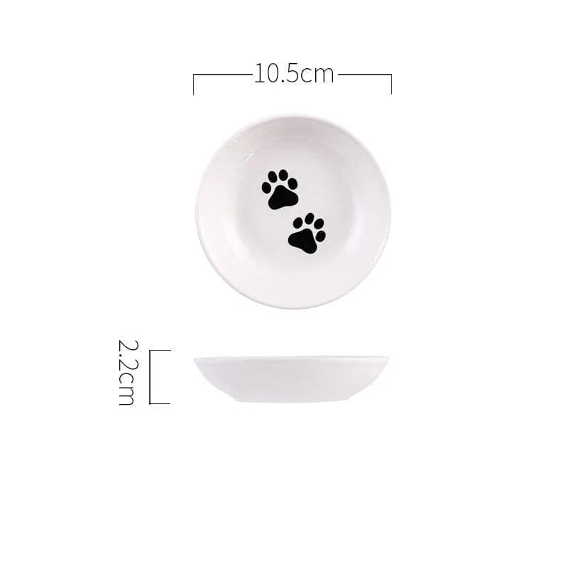 Assiette plate à décoration féline pour chat CERAKAT™