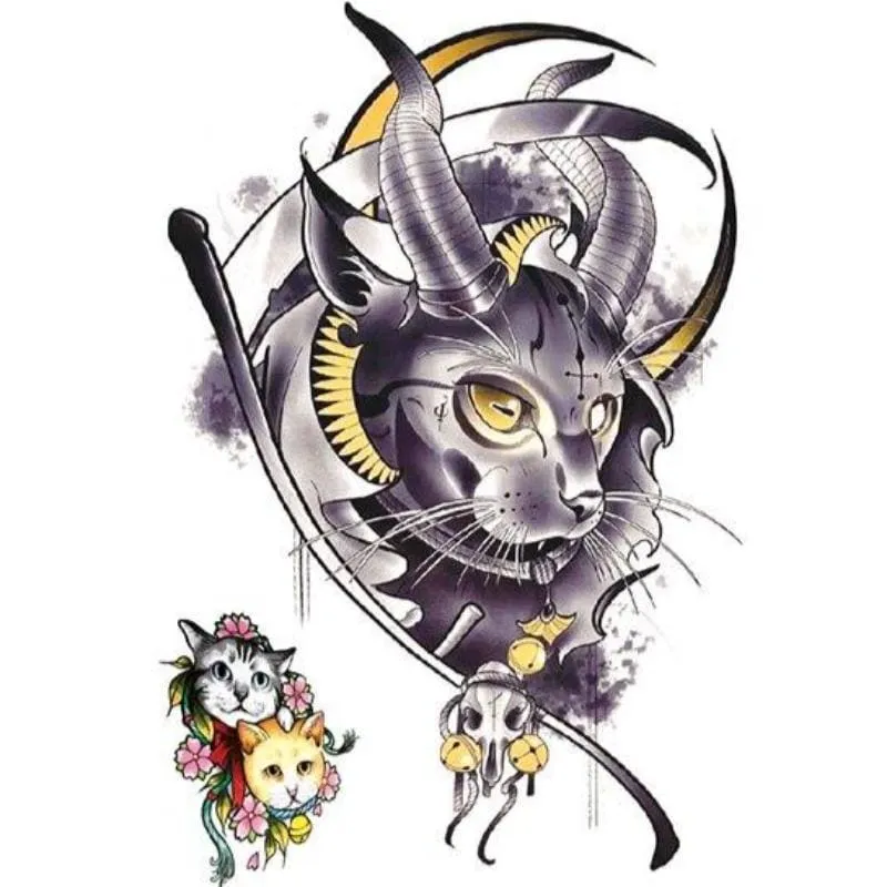 Tatouage Chat Samouraï SAMOKAT™