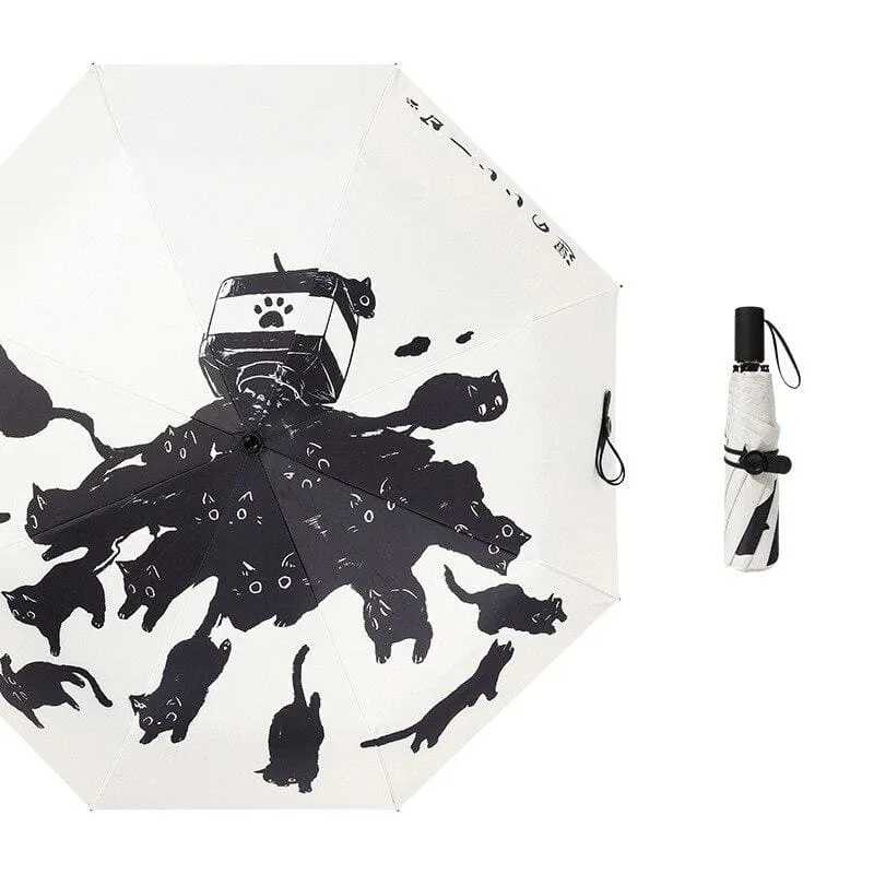 Parapluie Chat Noir Et Blanc OILKAT™