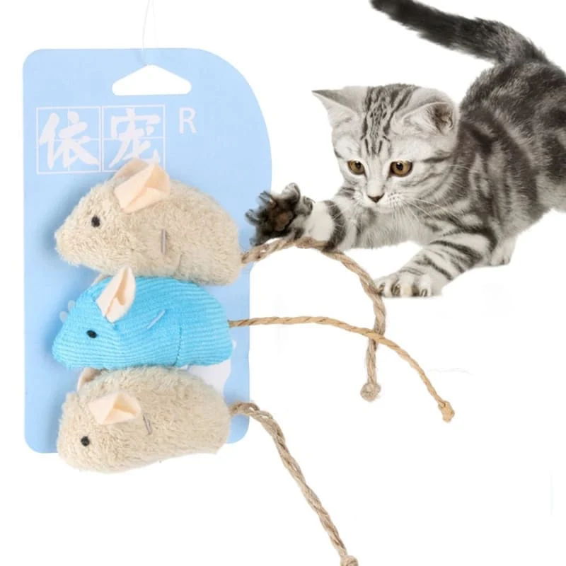 Jouet souris Chat Souris PALYKAT™ (Lot de 3)