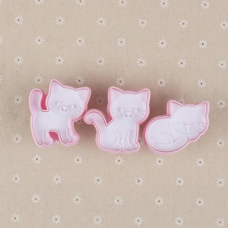 Moule Pâtissier Chat BISKAT™ (Lot de 3)