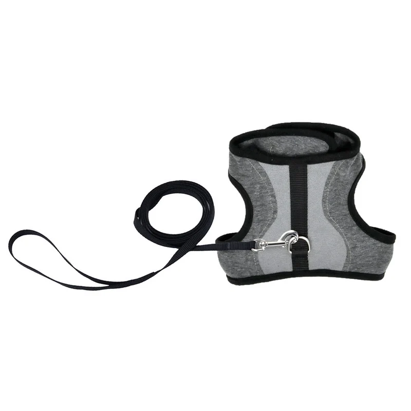 WRAP Chat Harnais & Laisse 72" Gris S