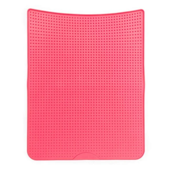 *MESSY CATS Tapis Litière Silicone Rouge