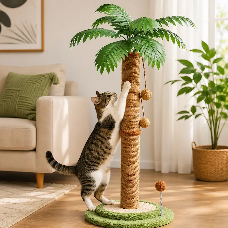 Griffoir chat palmier en sisal - Protège | FéliPalm