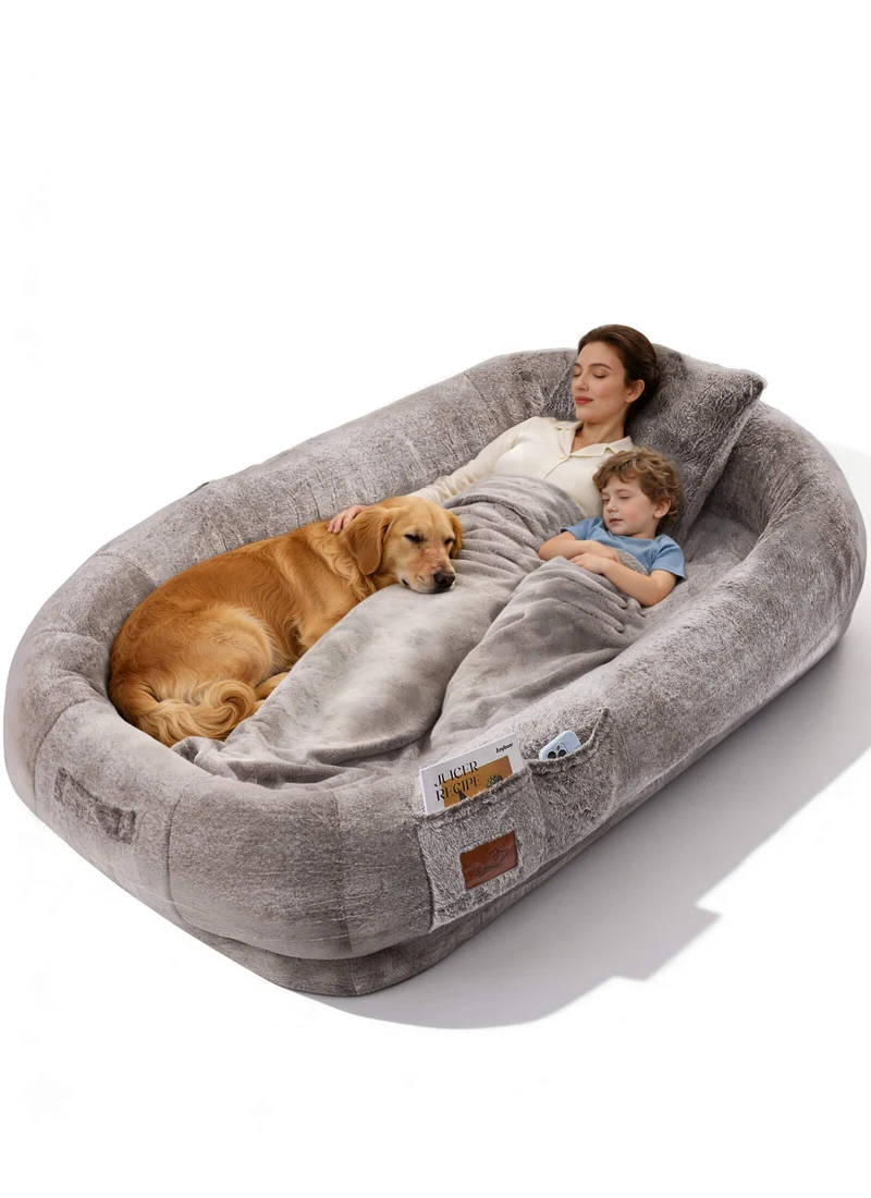 PalNests Human & Dog Bed — Extra-Large Calming Bed for Shared Rest