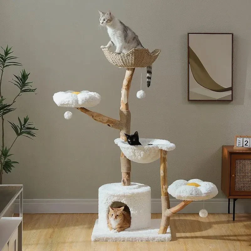 Grande tour arbre à chat – Design floral | BloomCat
