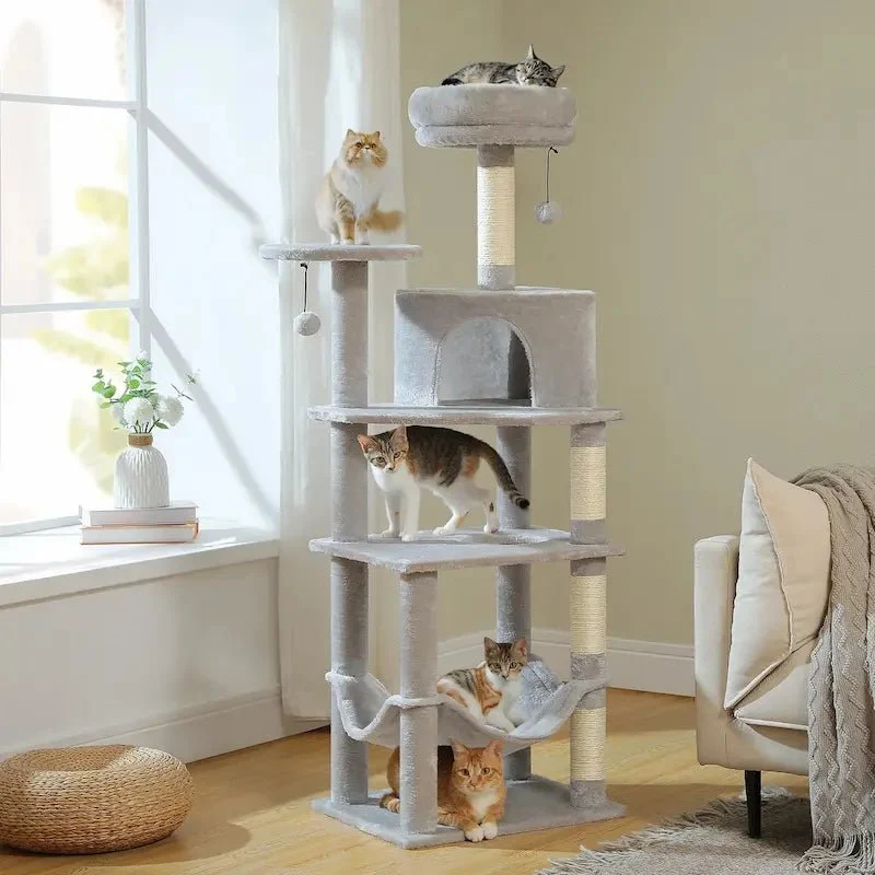 Arbre à chat tour multi-niveaux – Sisal & hamac | FéliTower