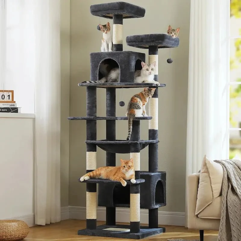 Grand arbre à chat multi-niveaux - Griffoirs sisal & hamac | AltoPurr