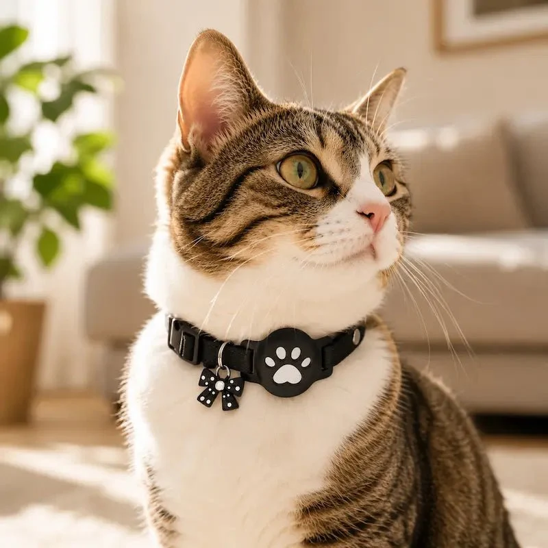 Collier chat support AirTag – Anti-fugue sécurisé | FeliFind
